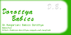 dorottya babics business card